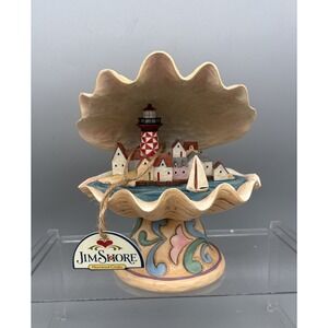 Jim Shore Seaside Village 2010 4022559 Clamshell Seashell Coastal 7" x 7"